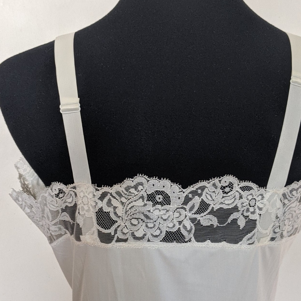 Retro vintage white full slip size 32 - Picture 3 of 6